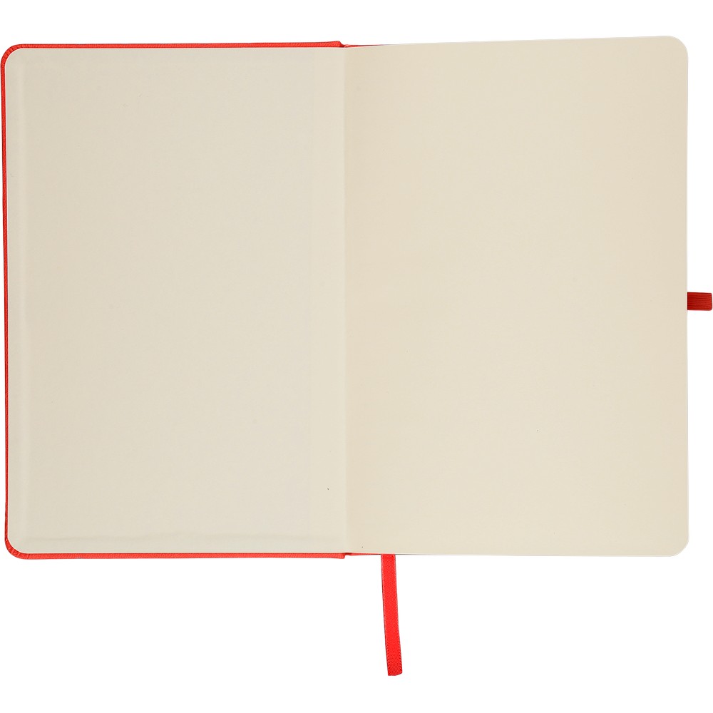 Notatnik A5 z nadrukiem Twojego logo, materiał: pu, papier, kolor: czerwony Notatnik A5 z nadrukiem Twojego logo, materiał: pu, papier, kolor: czerwony