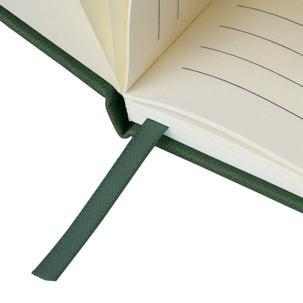 Notatnik A5 z nadrukiem Twojego logo, materiał: pu, papier, kolor: zielony Notatnik A5 z nadrukiem Twojego logo, materiał: pu, papier, kolor: zielony
