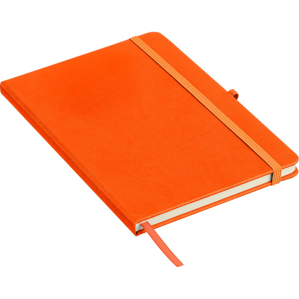 Notatnik A5 z nadrukiem Twojego logo, materiał: pu, papier, kolor: pomarańczowy Notatnik A5 z nadrukiem Twojego logo, materiał: pu, papier, kolor: pomarańczowy