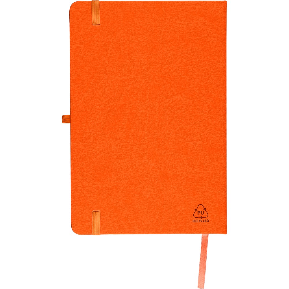 Notatnik A5 z nadrukiem Twojego logo, materiał: pu, papier, kolor: pomarańczowy Notatnik A5 z nadrukiem Twojego logo, materiał: pu, papier, kolor: pomarańczowy