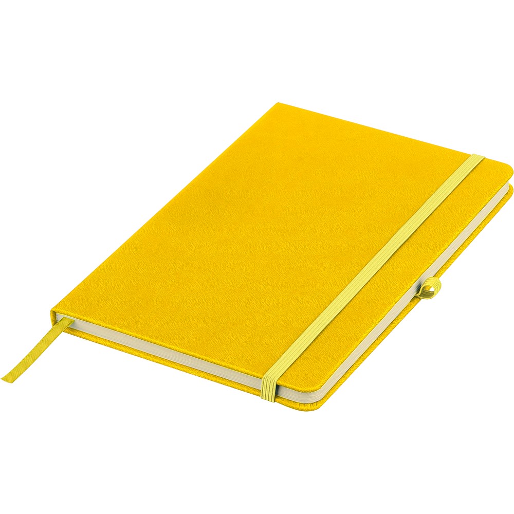 Notatnik A5 z nadrukiem Twojego logo, materiał: pu, papier, kolor: żółty Notatnik A5 z nadrukiem Twojego logo, materiał: pu, papier, kolor: żółty