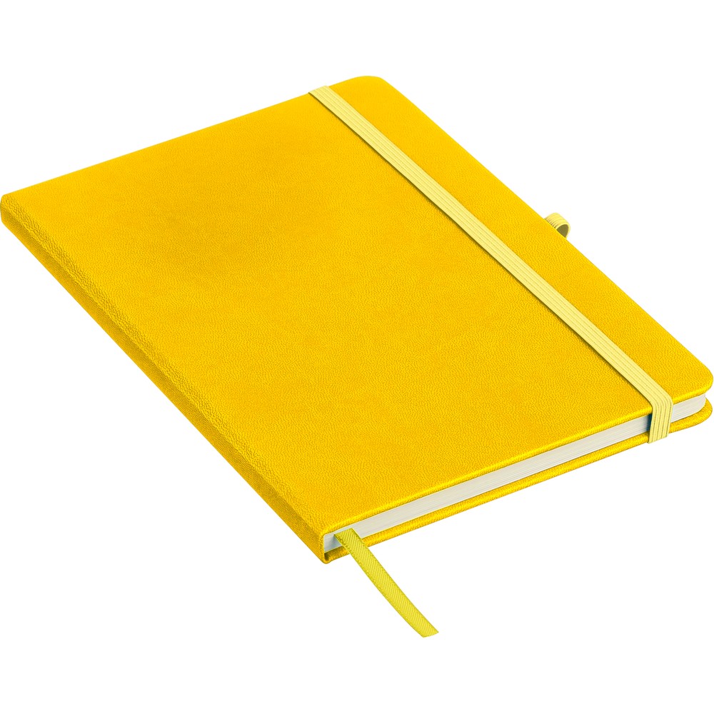 Notatnik A5 z nadrukiem Twojego logo, materiał: pu, papier, kolor: żółty Notatnik A5 z nadrukiem Twojego logo, materiał: pu, papier, kolor: żółty