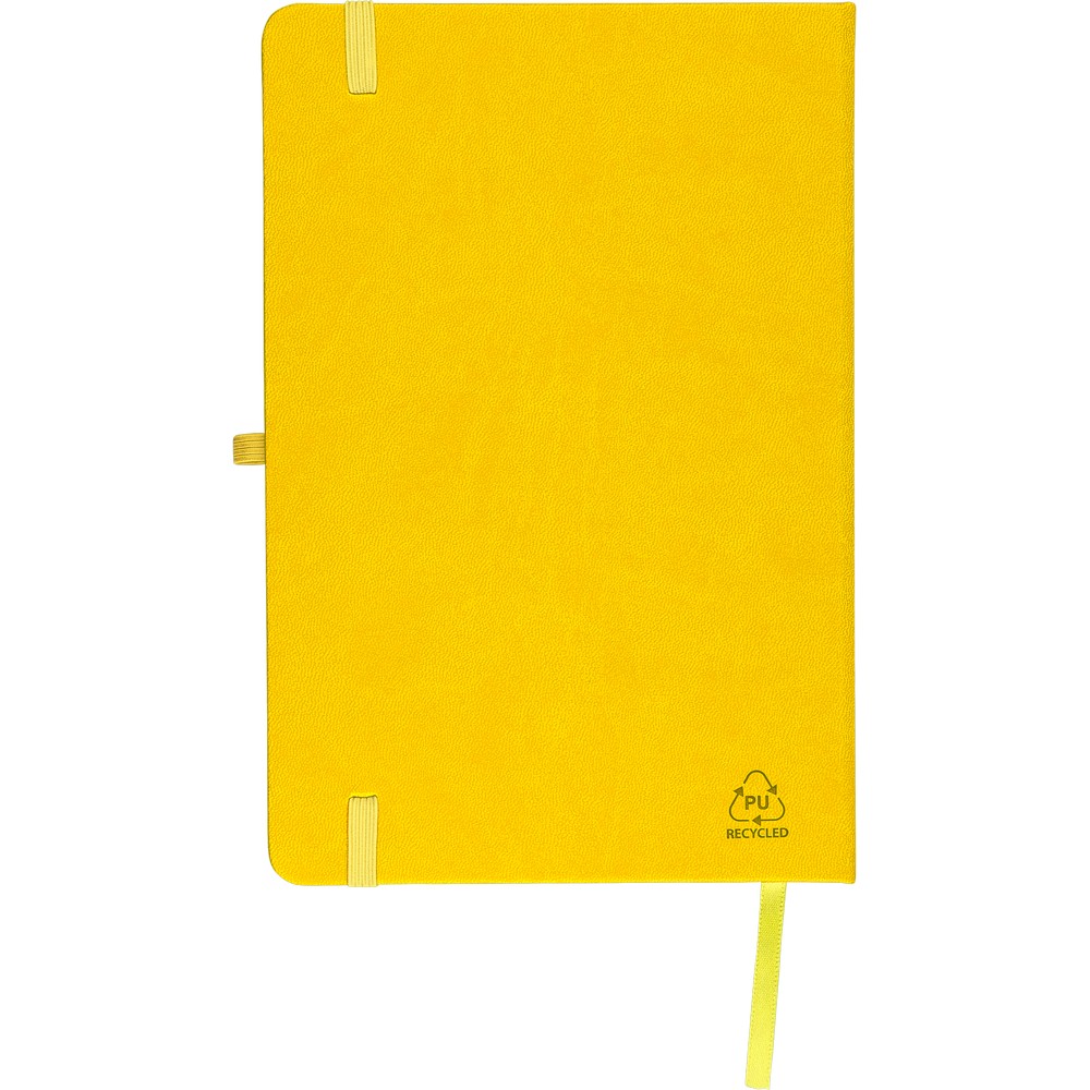 Notatnik A5 z nadrukiem Twojego logo, materiał: pu, papier, kolor: żółty Notatnik A5 z nadrukiem Twojego logo, materiał: pu, papier, kolor: żółty