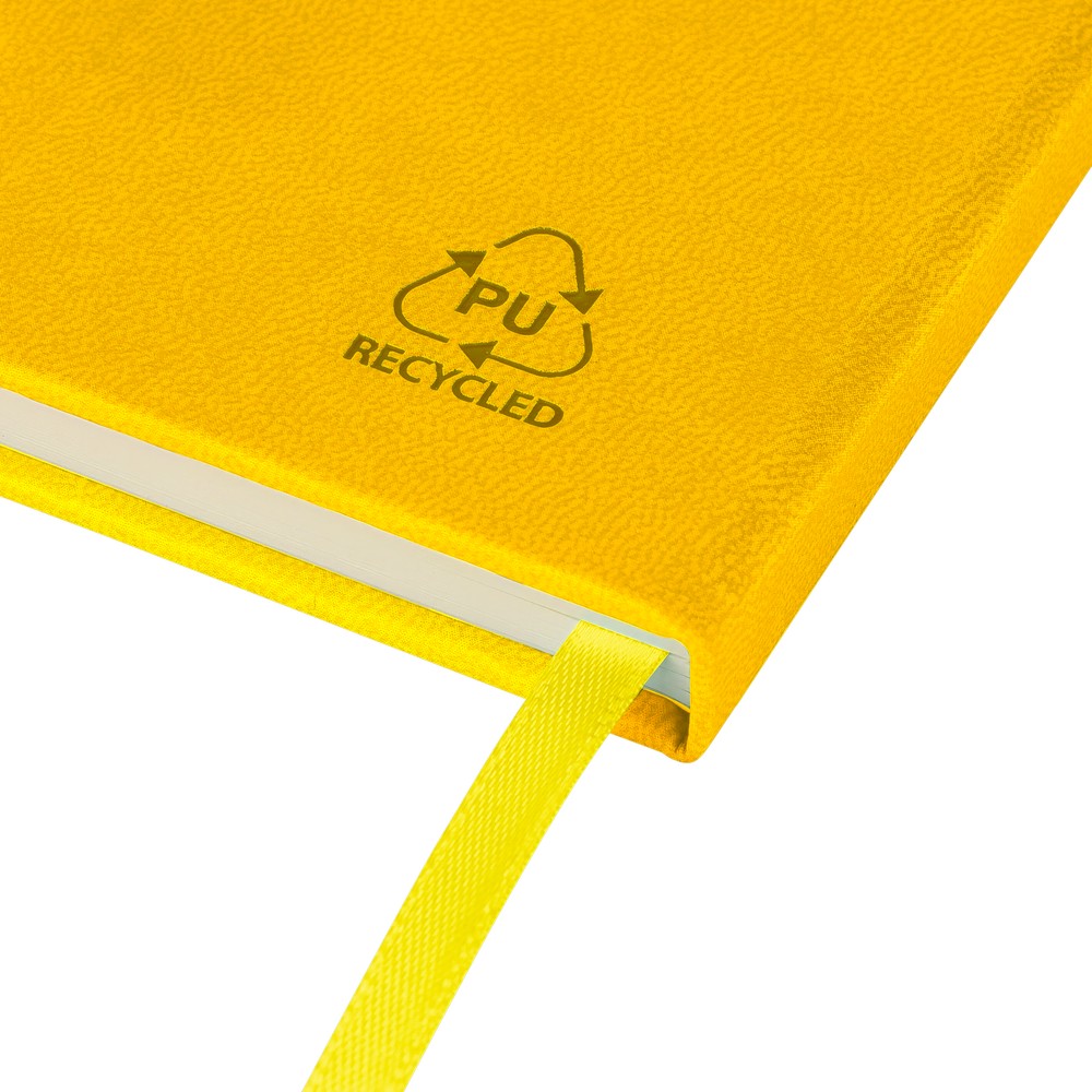 Notatnik A5 z nadrukiem Twojego logo, materiał: pu, papier, kolor: żółty Notatnik A5 z nadrukiem Twojego logo, materiał: pu, papier, kolor: żółty