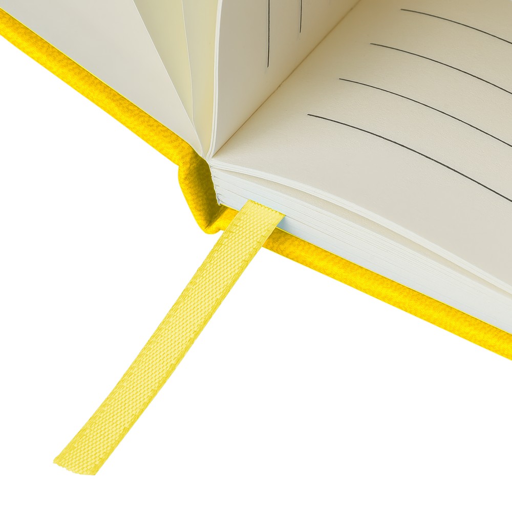 Notatnik A5 z nadrukiem Twojego logo, materiał: pu, papier, kolor: żółty Notatnik A5 z nadrukiem Twojego logo, materiał: pu, papier, kolor: żółty