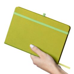 Notatnik A5 z nadrukiem Twojego logo, materiał: pu, papier, kolor: limonkowy