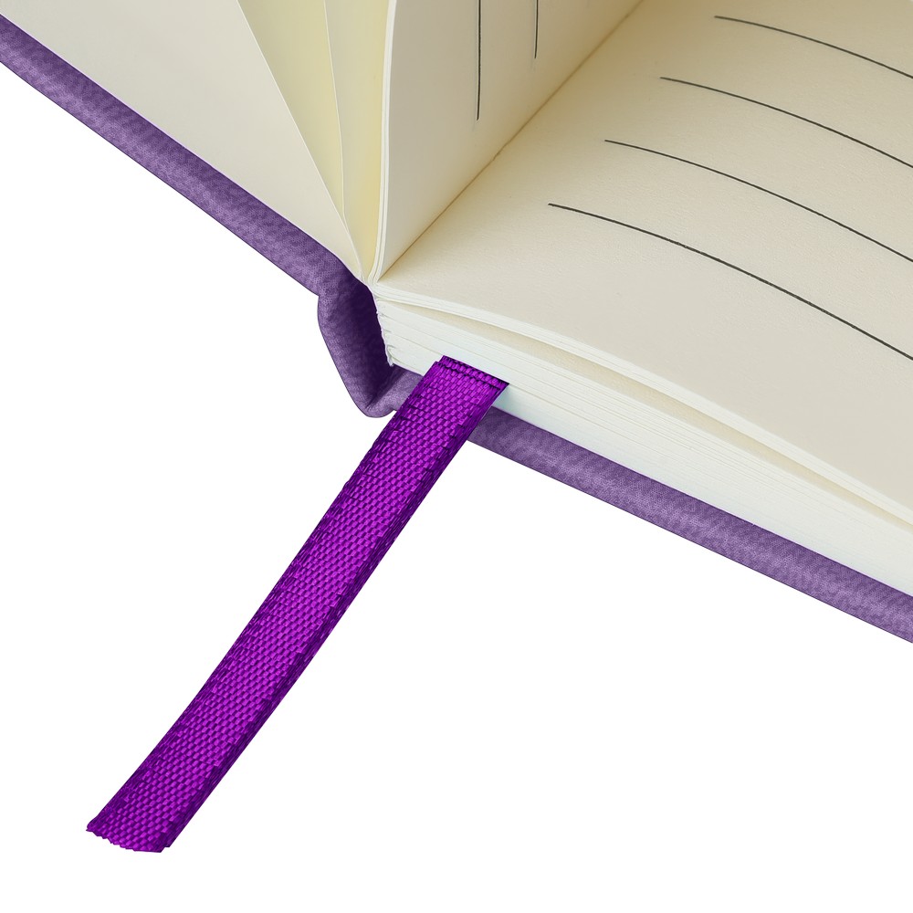 Notatnik A5 z nadrukiem Twojego logo, materiał: pu, papier, kolor: fioletowy Notatnik A5 z nadrukiem Twojego logo, materiał: pu, papier, kolor: fioletowy