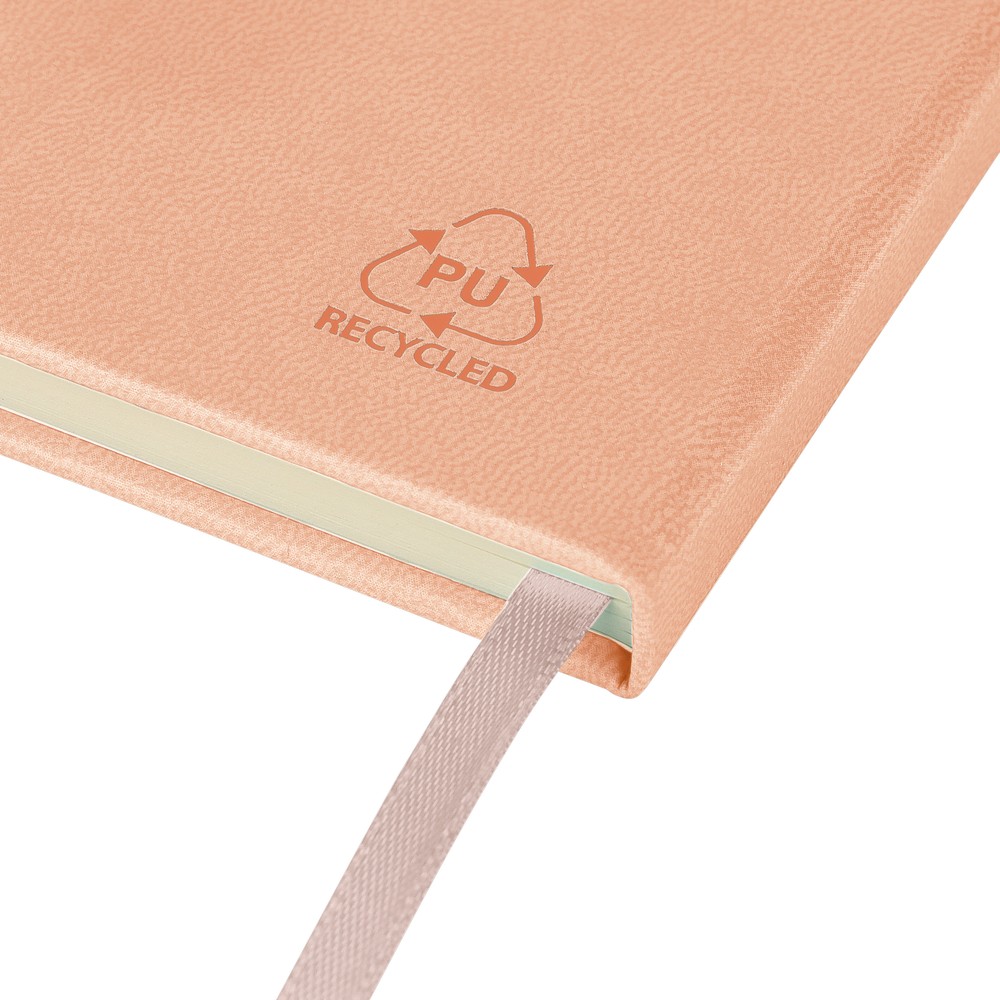 Notatnik A5 z nadrukiem Twojego logo, materiał: pu, papier, kolor: różowy Notatnik A5 z nadrukiem Twojego logo, materiał: pu, papier, kolor: różowy