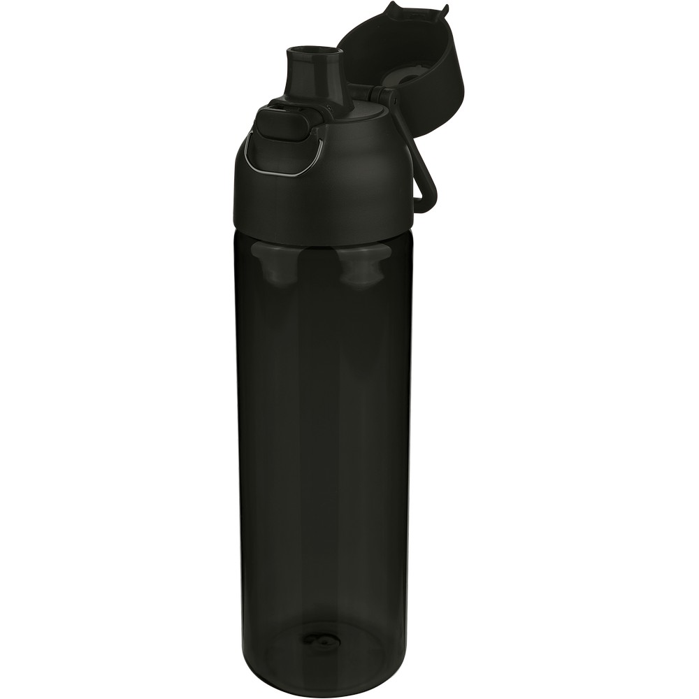 Butelka sportowa 750 ml z nadrukiem Twojego logo, materiał: metal, pp, silikon, tritan, kolor: czarny Butelka sportowa 750 ml z nadrukiem Twojego logo, materiał: metal, pp, silikon, tritan, kolor: czarny