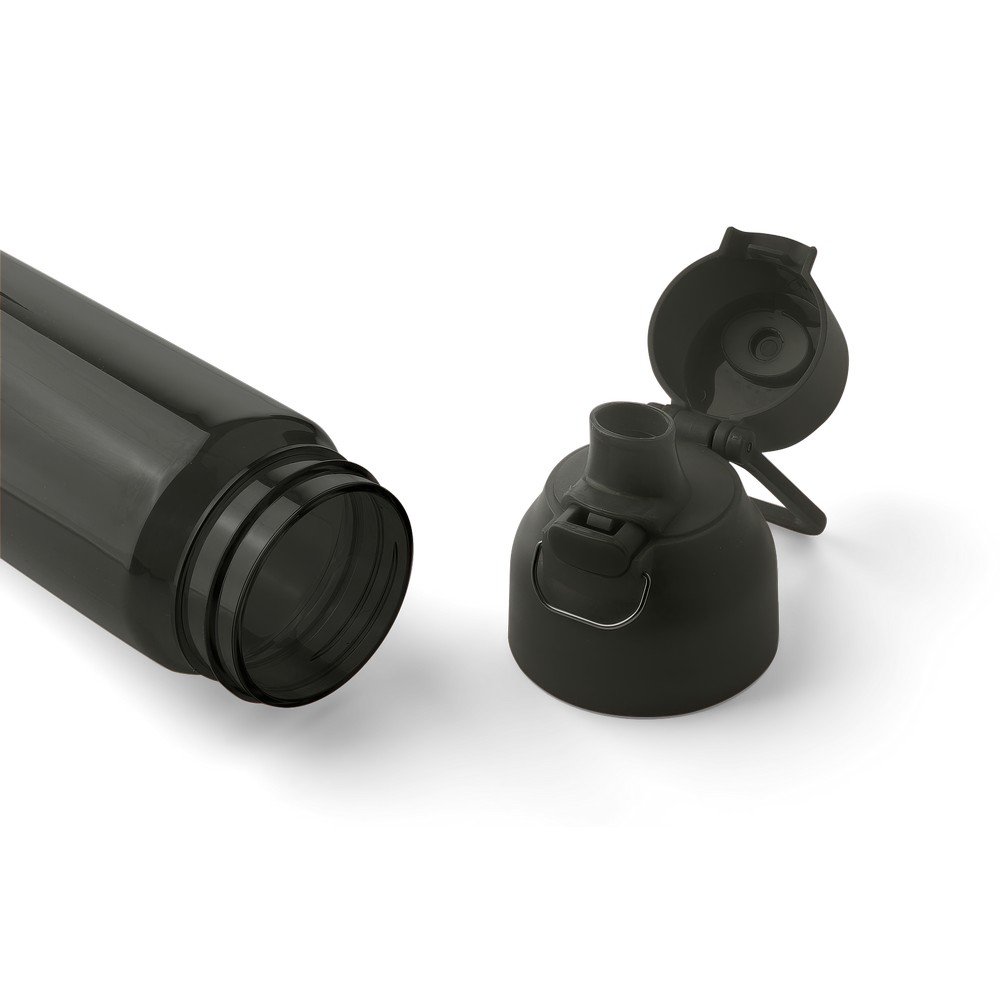 Butelka sportowa 750 ml z nadrukiem Twojego logo, materiał: metal, pp, silikon, tritan, kolor: czarny Butelka sportowa 750 ml z nadrukiem Twojego logo, materiał: metal, pp, silikon, tritan, kolor: czarny