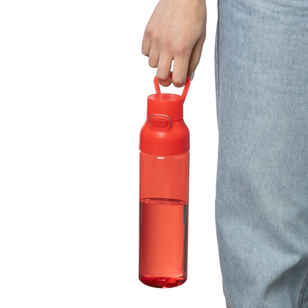 Butelka sportowa 750 ml z nadrukiem Twojego logo, materiał: metal, pp, silikon, tritan, kolor: czerwony Butelka sportowa 750 ml z nadrukiem Twojego logo, materiał: metal, pp, silikon, tritan, kolor: czerwony