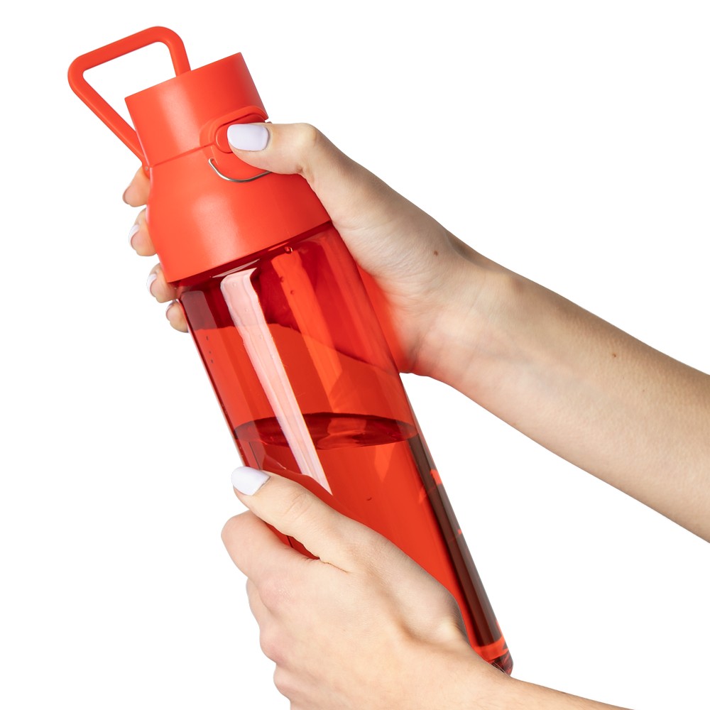 Butelka sportowa 750 ml z nadrukiem Twojego logo, materiał: metal, pp, silikon, tritan, kolor: czerwony Butelka sportowa 750 ml z nadrukiem Twojego logo, materiał: metal, pp, silikon, tritan, kolor: czerwony