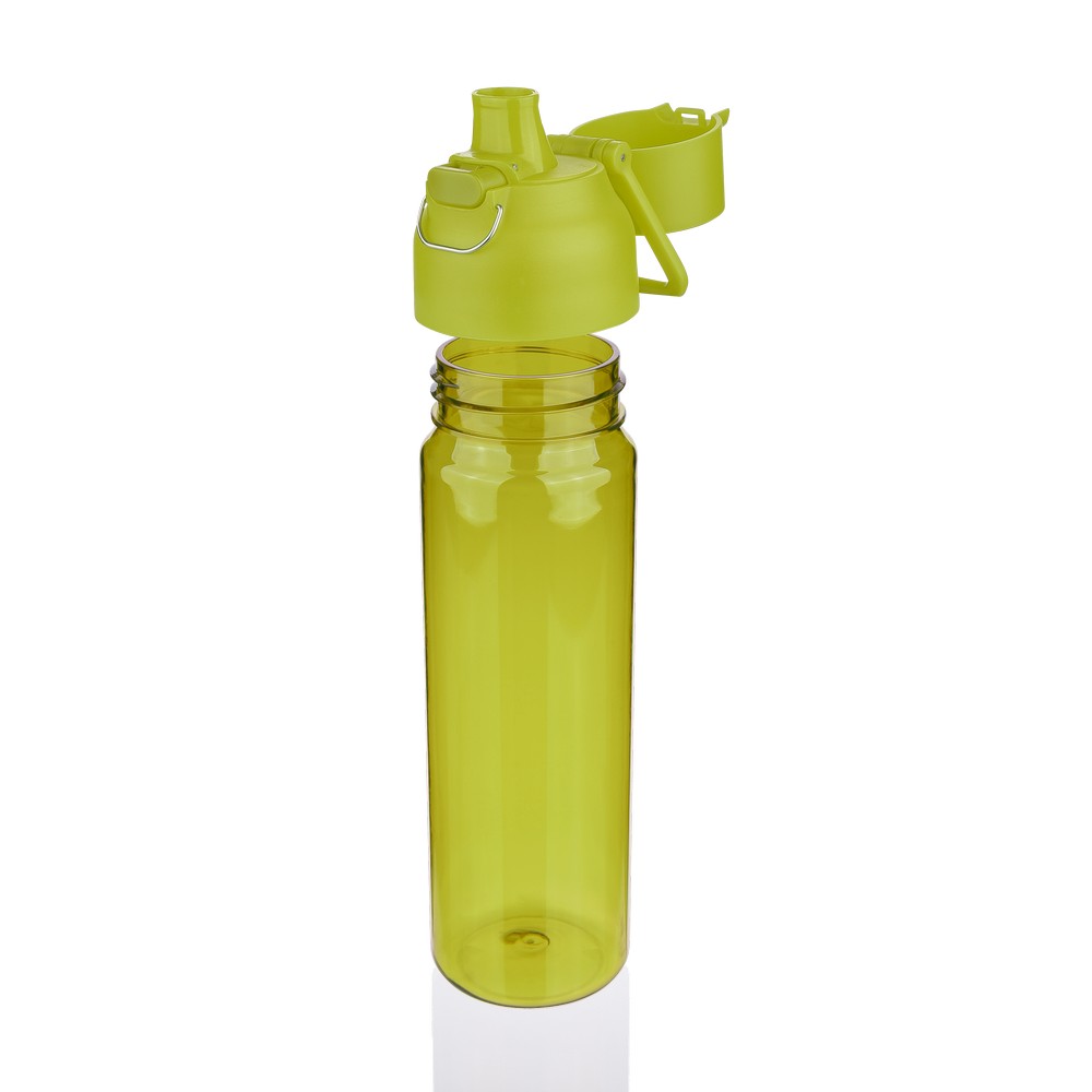 Butelka sportowa 750 ml z nadrukiem Twojego logo, materiał: metal, pp, silikon, tritan, kolor: limonkowy Butelka sportowa 750 ml z nadrukiem Twojego logo, materiał: metal, pp, silikon, tritan, kolor: limonkowy