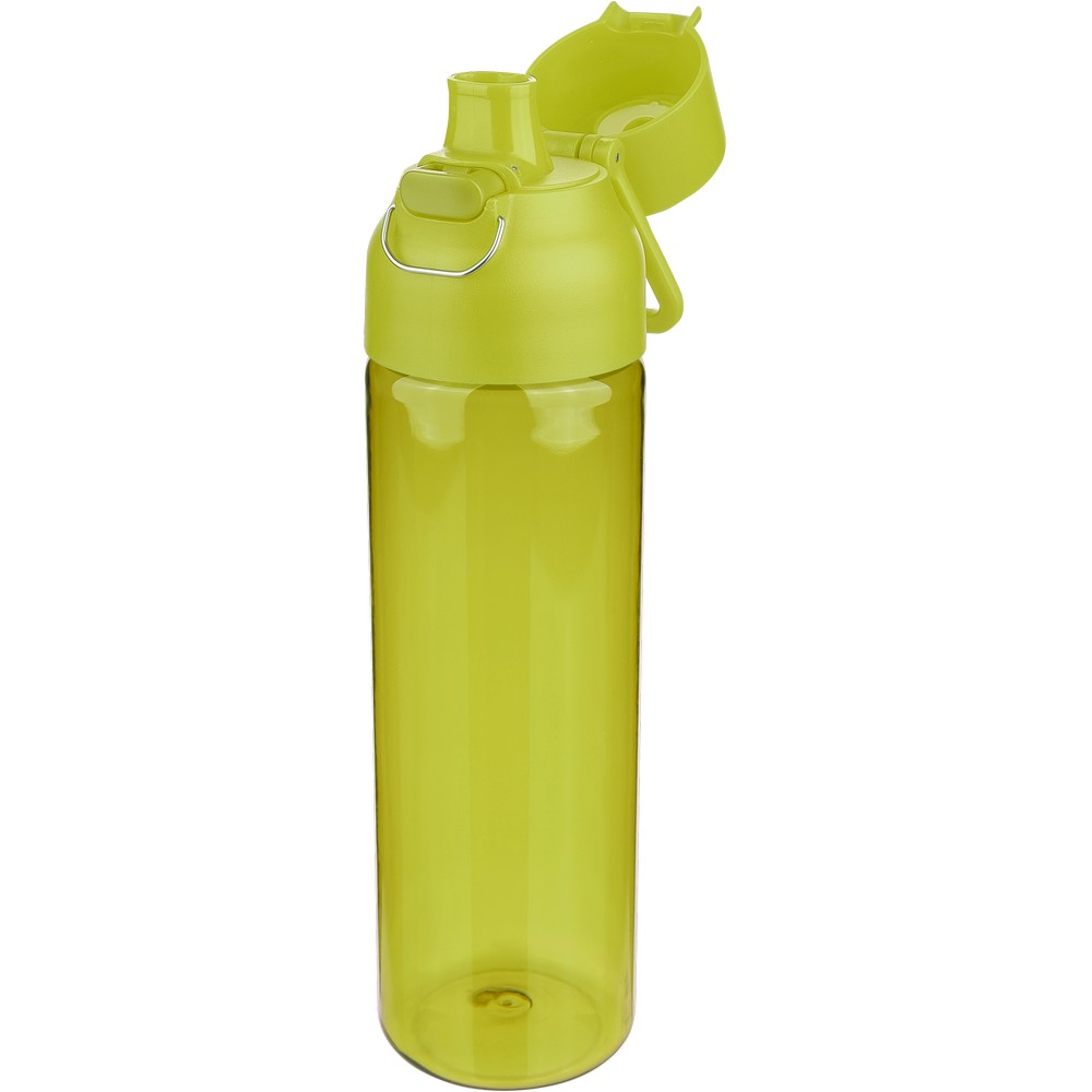Butelka sportowa 750 ml z nadrukiem Twojego logo, materiał: metal, pp, silikon, tritan, kolor: limonkowy Butelka sportowa 750 ml z nadrukiem Twojego logo, materiał: metal, pp, silikon, tritan, kolor: limonkowy