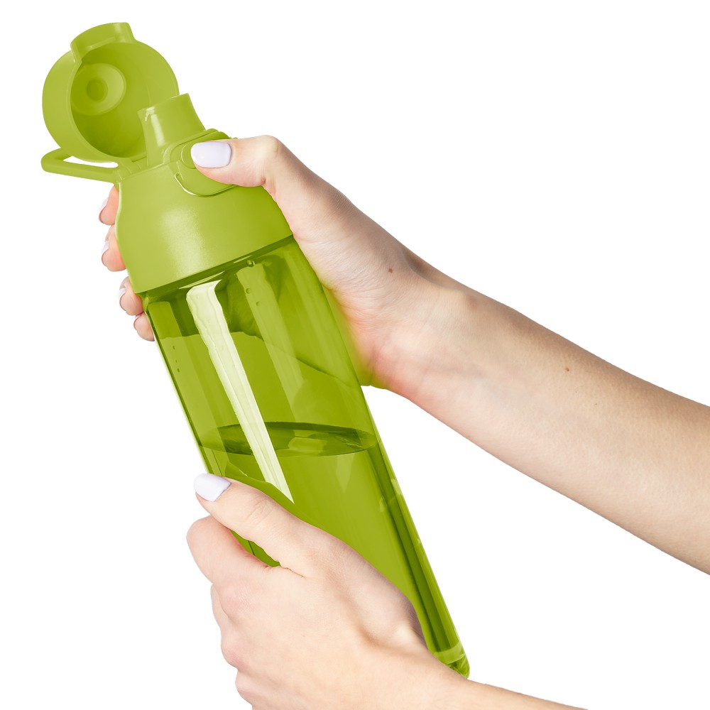 Butelka sportowa 750 ml z nadrukiem Twojego logo, materiał: metal, pp, silikon, tritan, kolor: limonkowy Butelka sportowa 750 ml z nadrukiem Twojego logo, materiał: metal, pp, silikon, tritan, kolor: limonkowy