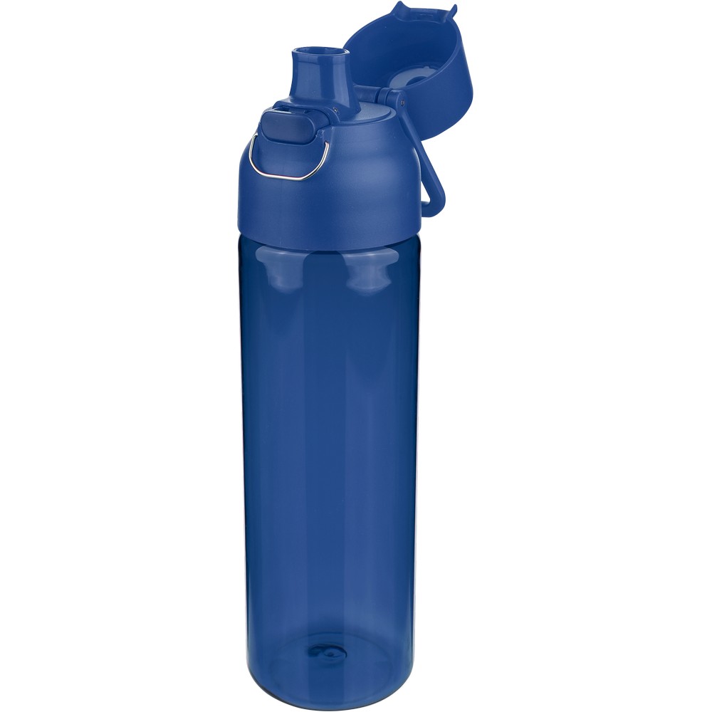 Butelka sportowa 750 ml z nadrukiem Twojego logo, materiał: metal, pp, silikon, tritan, kolor: niebieski Butelka sportowa 750 ml z nadrukiem Twojego logo, materiał: metal, pp, silikon, tritan, kolor: niebieski
