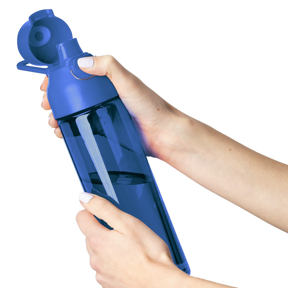 Butelka sportowa 750 ml z nadrukiem Twojego logo, materiał: metal, pp, silikon, tritan, kolor: niebieski Butelka sportowa 750 ml z nadrukiem Twojego logo, materiał: metal, pp, silikon, tritan, kolor: niebieski