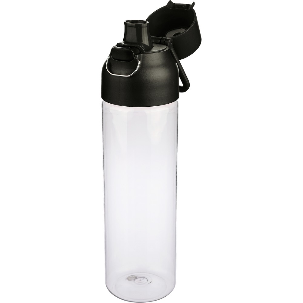 Butelka sportowa 750 ml z nadrukiem Twojego logo, materiał: metal, pp, silikon, tritan, kolor: czarny Butelka sportowa 750 ml z nadrukiem Twojego logo, materiał: metal, pp, silikon, tritan, kolor: czarny