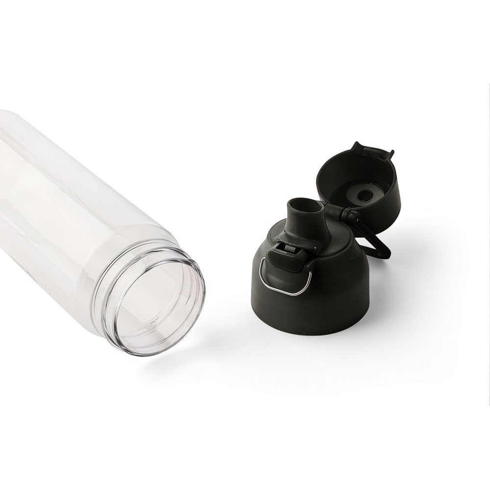 Butelka sportowa 750 ml z nadrukiem Twojego logo, materiał: metal, pp, silikon, tritan, kolor: czarny Butelka sportowa 750 ml z nadrukiem Twojego logo, materiał: metal, pp, silikon, tritan, kolor: czarny