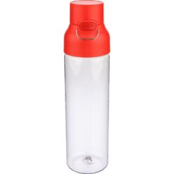 Butelka sportowa 750 ml z nadrukiem Twojego logo, materiał: metal, pp, silikon, tritan, kolor: czerwony