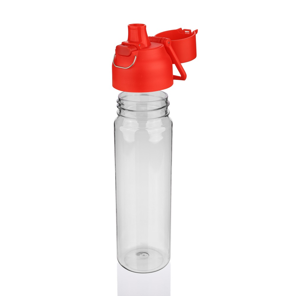Butelka sportowa 750 ml z nadrukiem Twojego logo, materiał: metal, pp, silikon, tritan, kolor: czerwony Butelka sportowa 750 ml z nadrukiem Twojego logo, materiał: metal, pp, silikon, tritan, kolor: czerwony