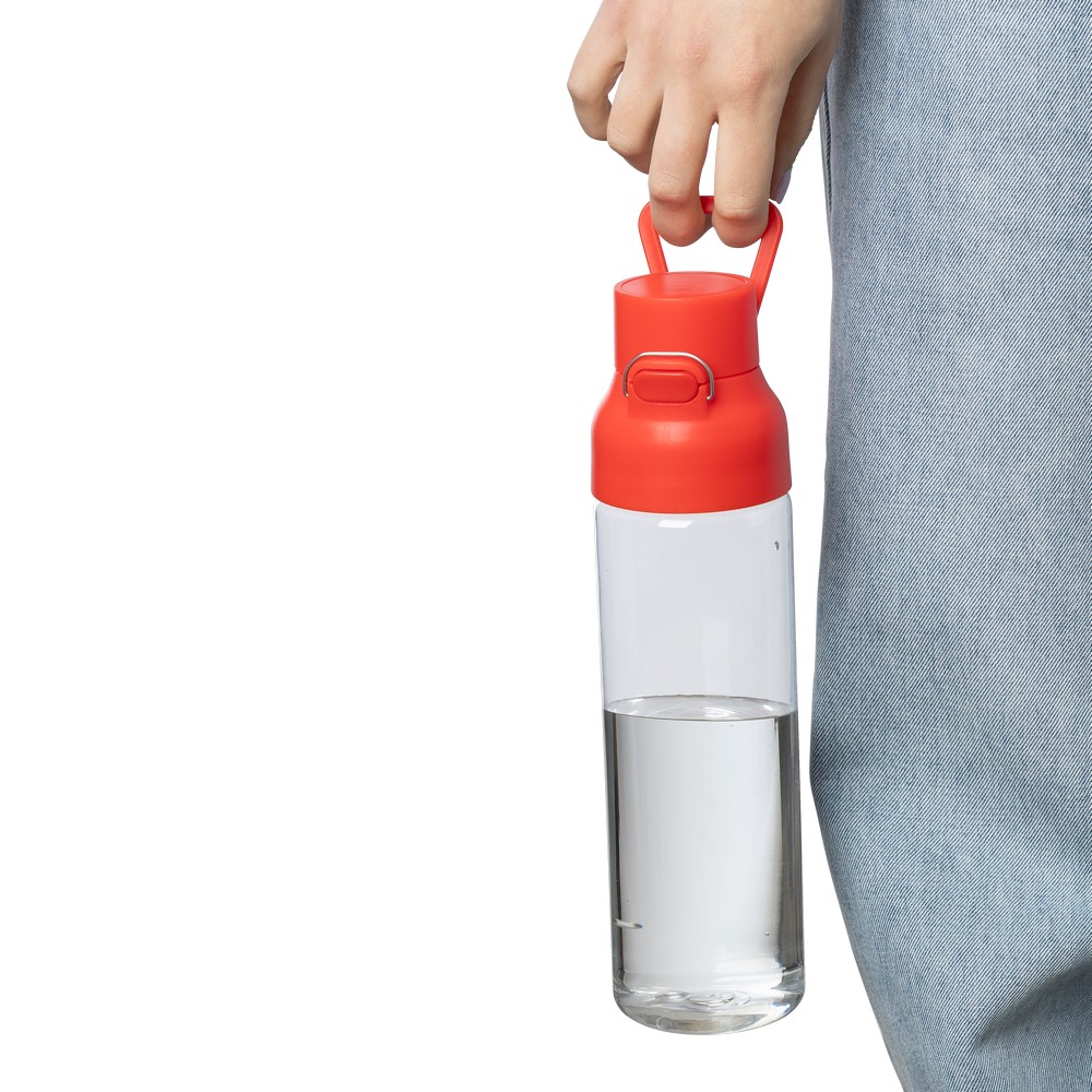 Butelka sportowa 750 ml z nadrukiem Twojego logo, materiał: metal, pp, silikon, tritan, kolor: czerwony Butelka sportowa 750 ml z nadrukiem Twojego logo, materiał: metal, pp, silikon, tritan, kolor: czerwony