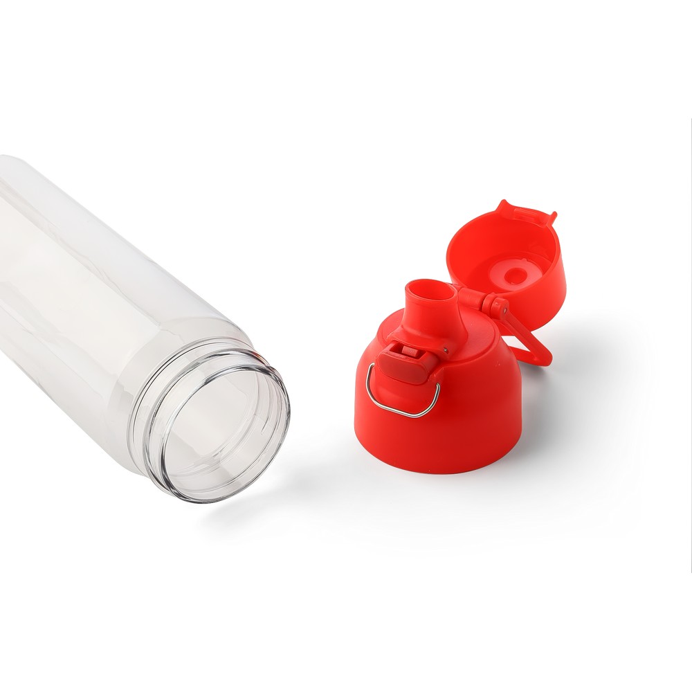 Butelka sportowa 750 ml z nadrukiem Twojego logo, materiał: metal, pp, silikon, tritan, kolor: czerwony Butelka sportowa 750 ml z nadrukiem Twojego logo, materiał: metal, pp, silikon, tritan, kolor: czerwony