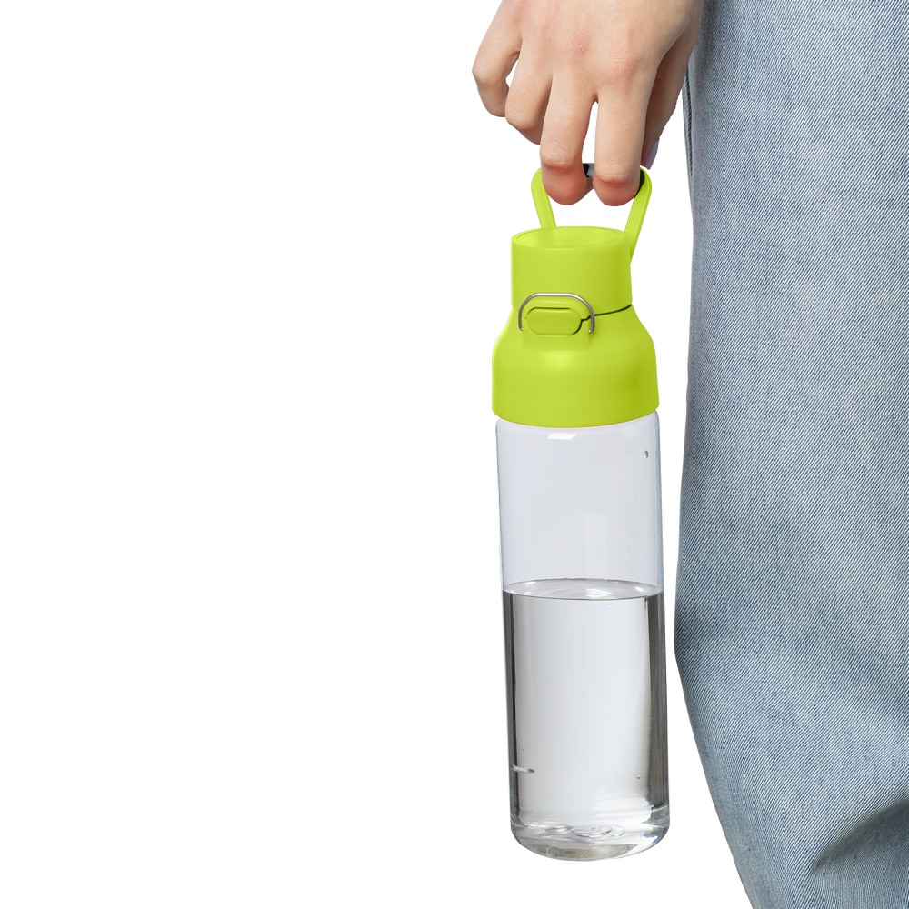 Butelka sportowa 750 ml z nadrukiem Twojego logo, materiał: metal, pp, silikon, tritan, kolor: limonkowy Butelka sportowa 750 ml z nadrukiem Twojego logo, materiał: metal, pp, silikon, tritan, kolor: limonkowy
