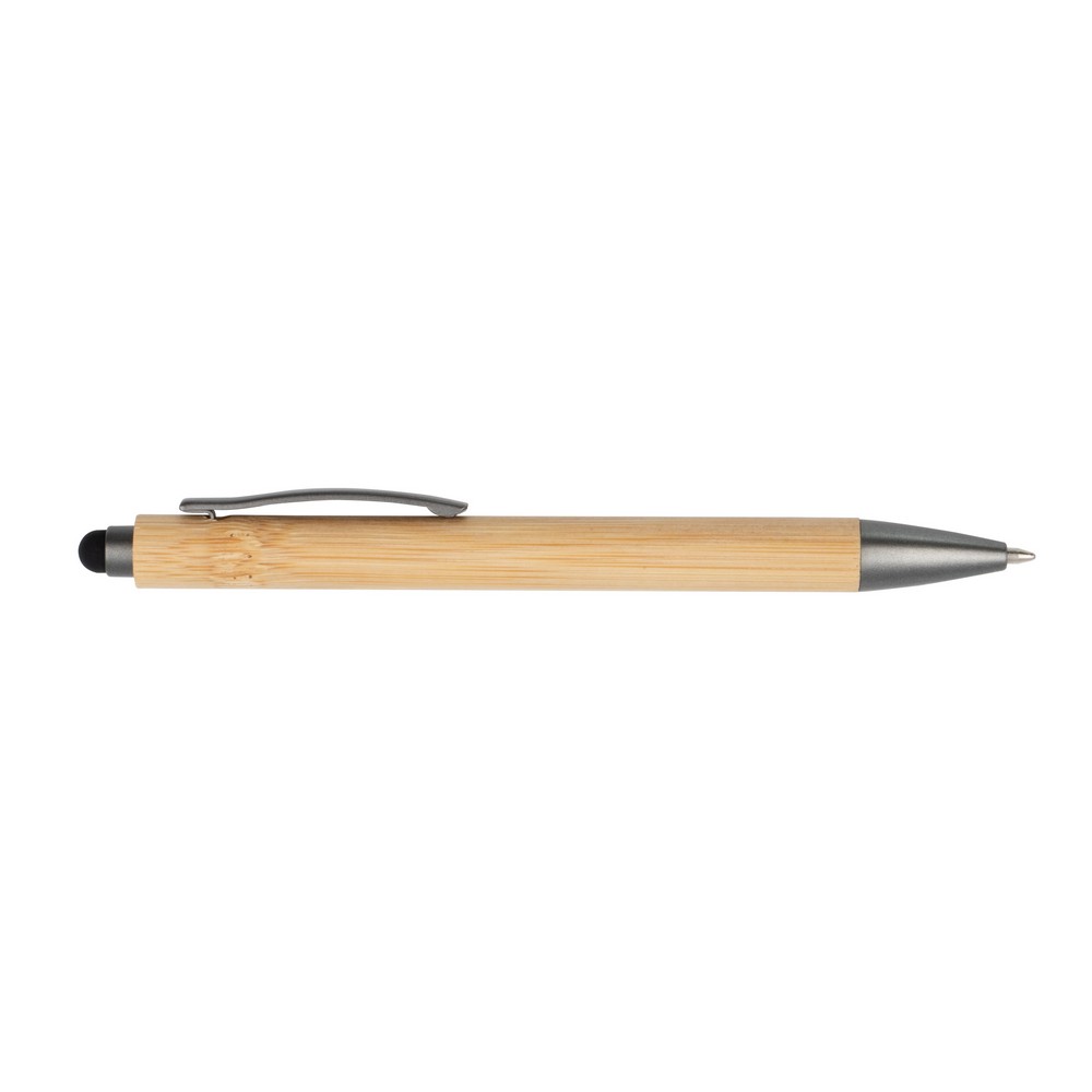 Bambusowy długopis, touch pen | Keandre z nadrukiem Twojego logo, materiał: metal, plastik, bambus, kolor: drewno Bambusowy długopis, touch pen | Keandre z nadrukiem Twojego logo, materiał: metal, plastik, bambus, kolor: drewno