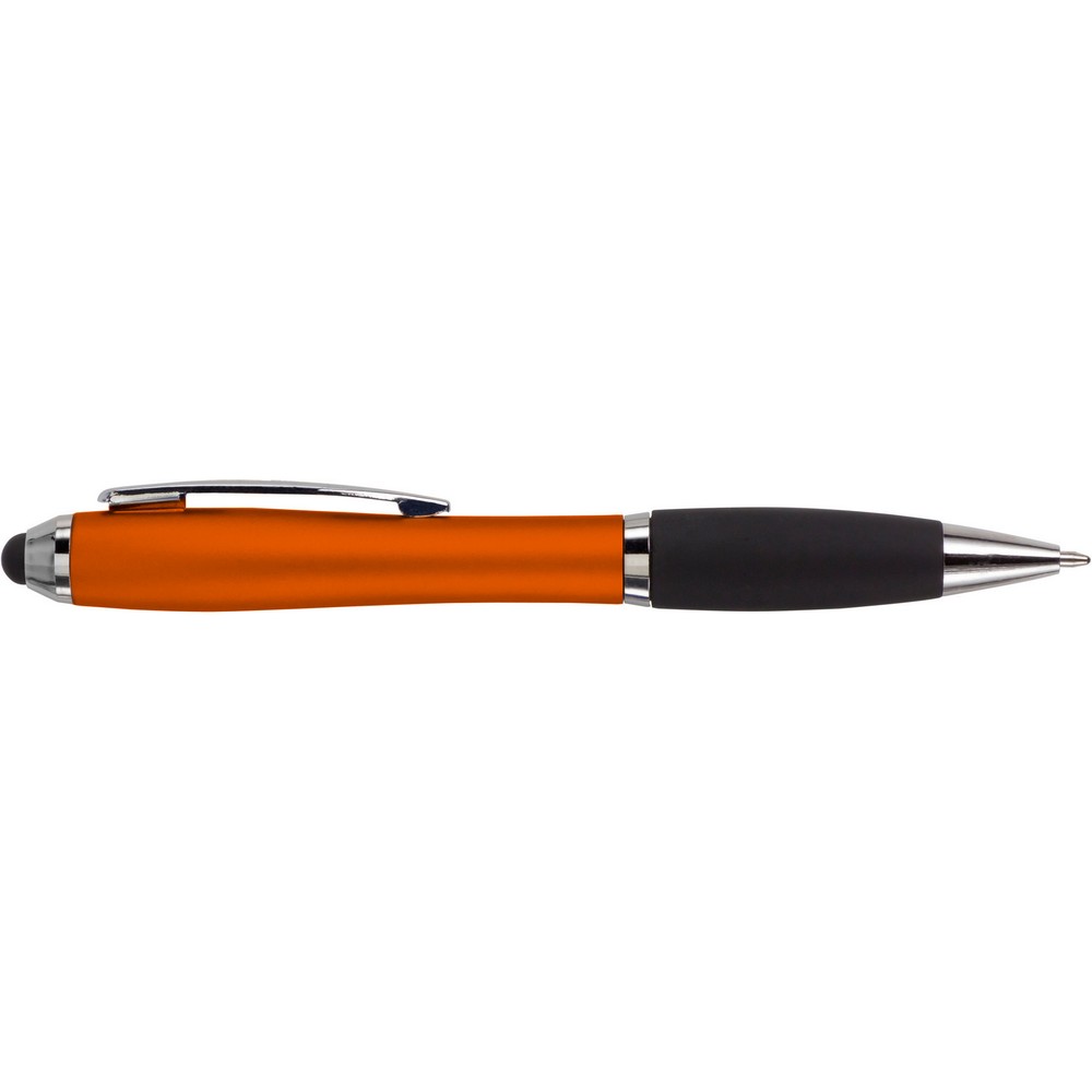 Długopis, touch pen z nadrukiem Twojego logo, materiał: metal, plastik, guma, kolor: pomarańczowy Długopis, touch pen z nadrukiem Twojego logo, materiał: metal, plastik, guma, kolor: pomarańczowy