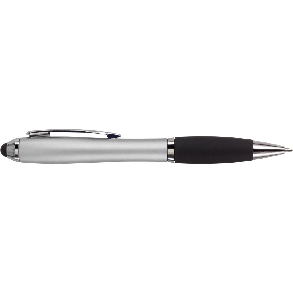 Długopis, touch pen z nadrukiem Twojego logo, materiał: metal, plastik, guma, kolor: srebrny Długopis, touch pen z nadrukiem Twojego logo, materiał: metal, plastik, guma, kolor: srebrny