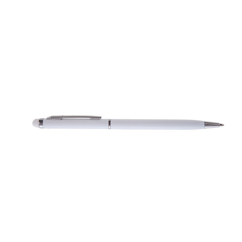 Długopis, touch pen | Dennis z nadrukiem Twojego logo, materiał: aluminium, kolor: biały Długopis, touch pen | Dennis z nadrukiem Twojego logo, materiał: aluminium, kolor: biały