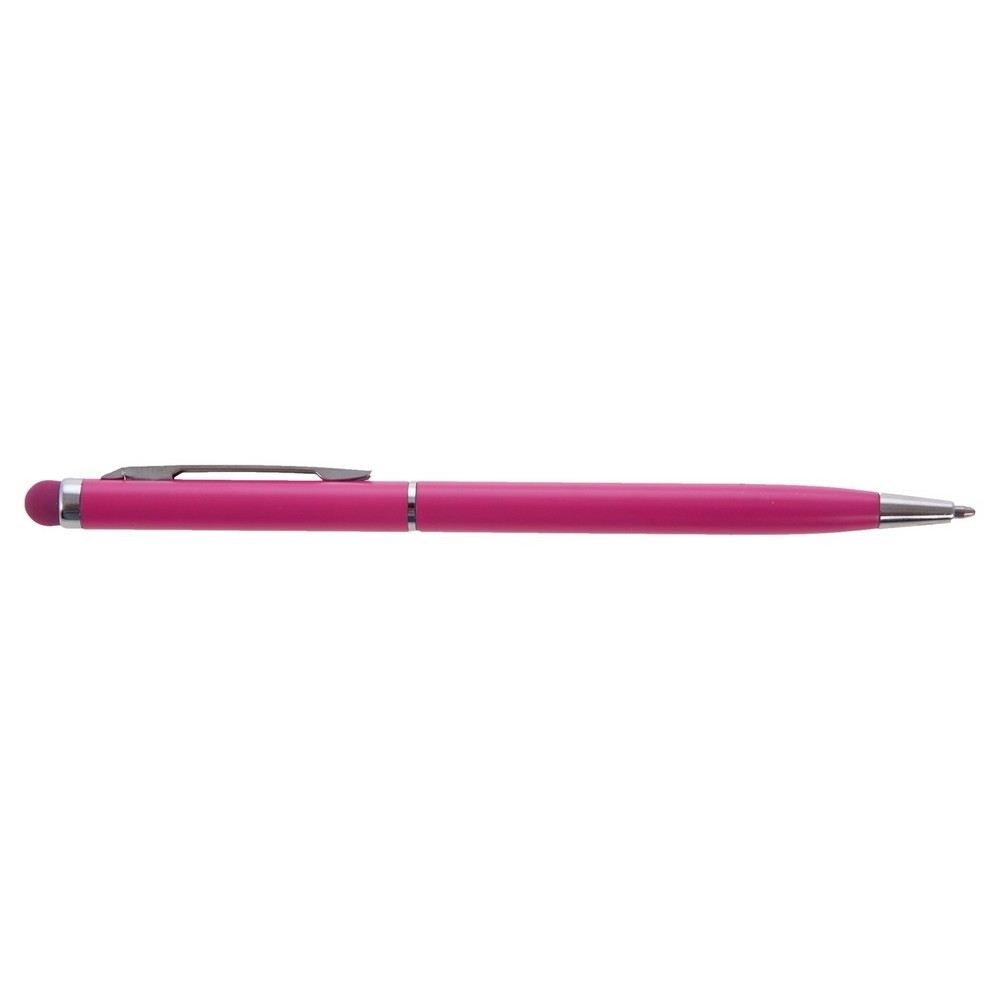 Długopis, touch pen | Dennis z nadrukiem Twojego logo, materiał: aluminium, kolor: różowy Długopis, touch pen | Dennis z nadrukiem Twojego logo, materiał: aluminium, kolor: różowy