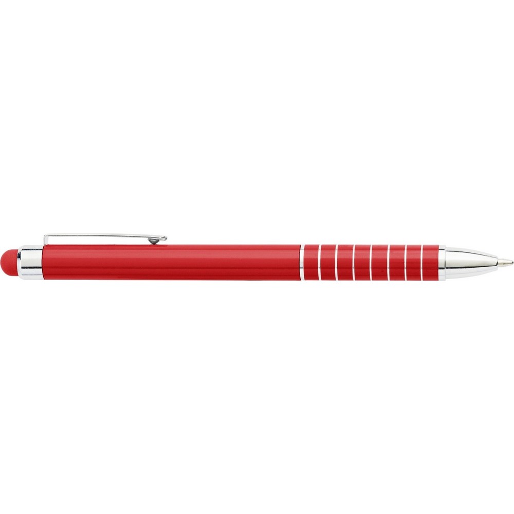 Długopis, touch pen z nadrukiem Twojego logo, materiał: aluminium, guma, kolor: czerwony Długopis, touch pen z nadrukiem Twojego logo, materiał: aluminium, guma, kolor: czerwony