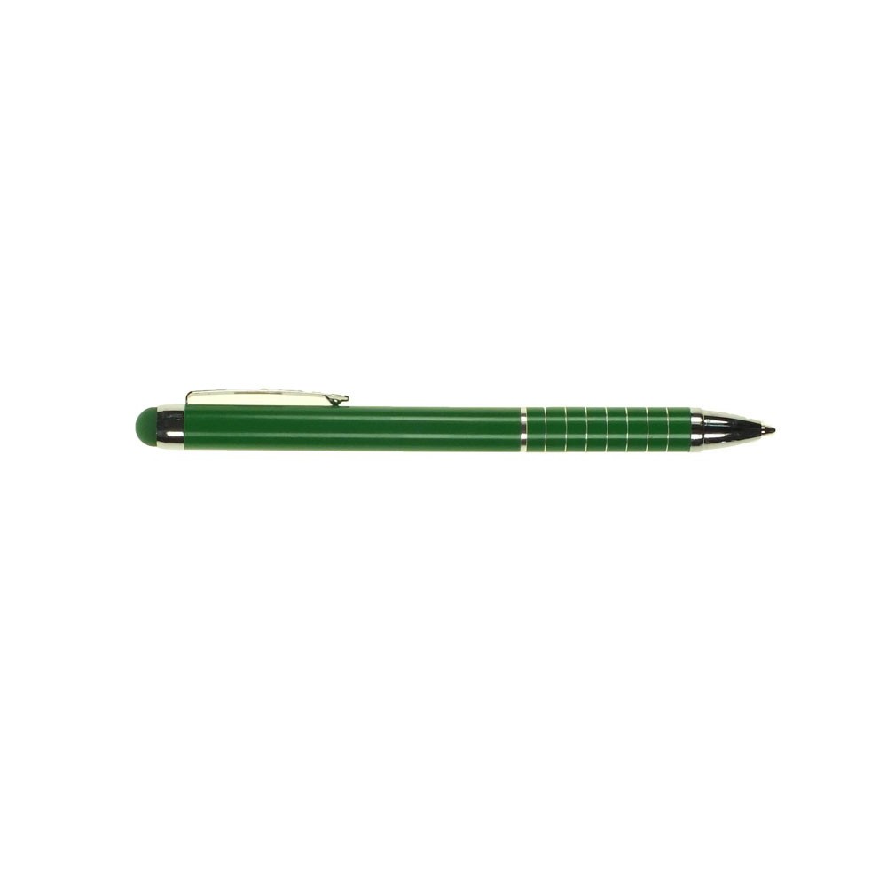 Długopis, touch pen z nadrukiem Twojego logo, materiał: aluminium, guma, kolor: zielony Długopis, touch pen z nadrukiem Twojego logo, materiał: aluminium, guma, kolor: zielony