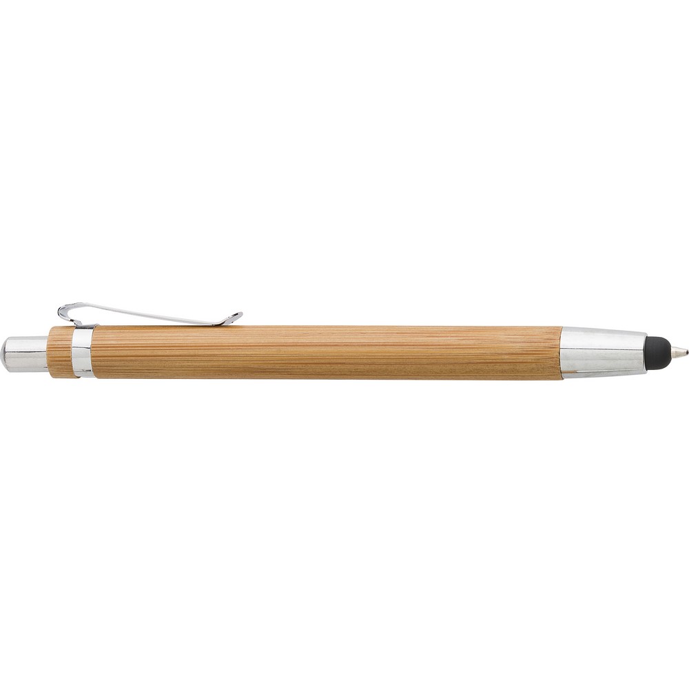 Bambusowy zestaw piśmienniczy, długopis touch pen i ołówek mechaniczny z nadrukiem Twojego logo, materiał: metal, karton, bambus, kolor: brązowy Bambusowy zestaw piśmienniczy, długopis touch pen i ołówek mechaniczny z nadrukiem Twojego logo, materiał: metal, karton, bambus, kolor: brązowy