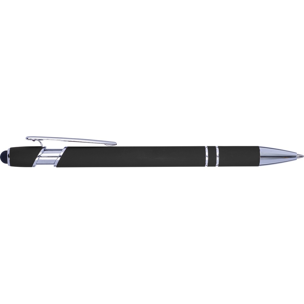 Długopis, touch pen z nadrukiem Twojego logo, materiał: aluminium, guma, kolor: czarny Długopis, touch pen z nadrukiem Twojego logo, materiał: aluminium, guma, kolor: czarny