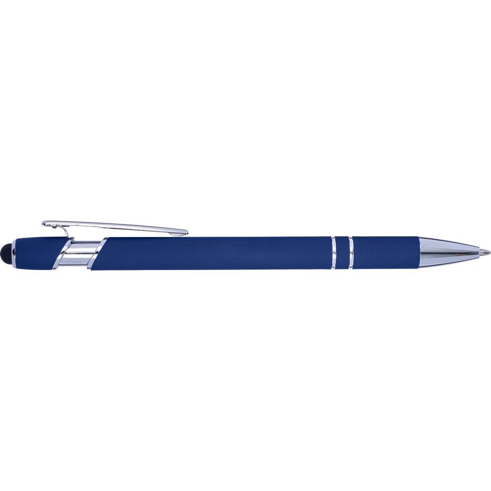 Długopis, touch pen z nadrukiem Twojego logo, materiał: aluminium, guma, kolor: granatowy Długopis, touch pen z nadrukiem Twojego logo, materiał: aluminium, guma, kolor: granatowy