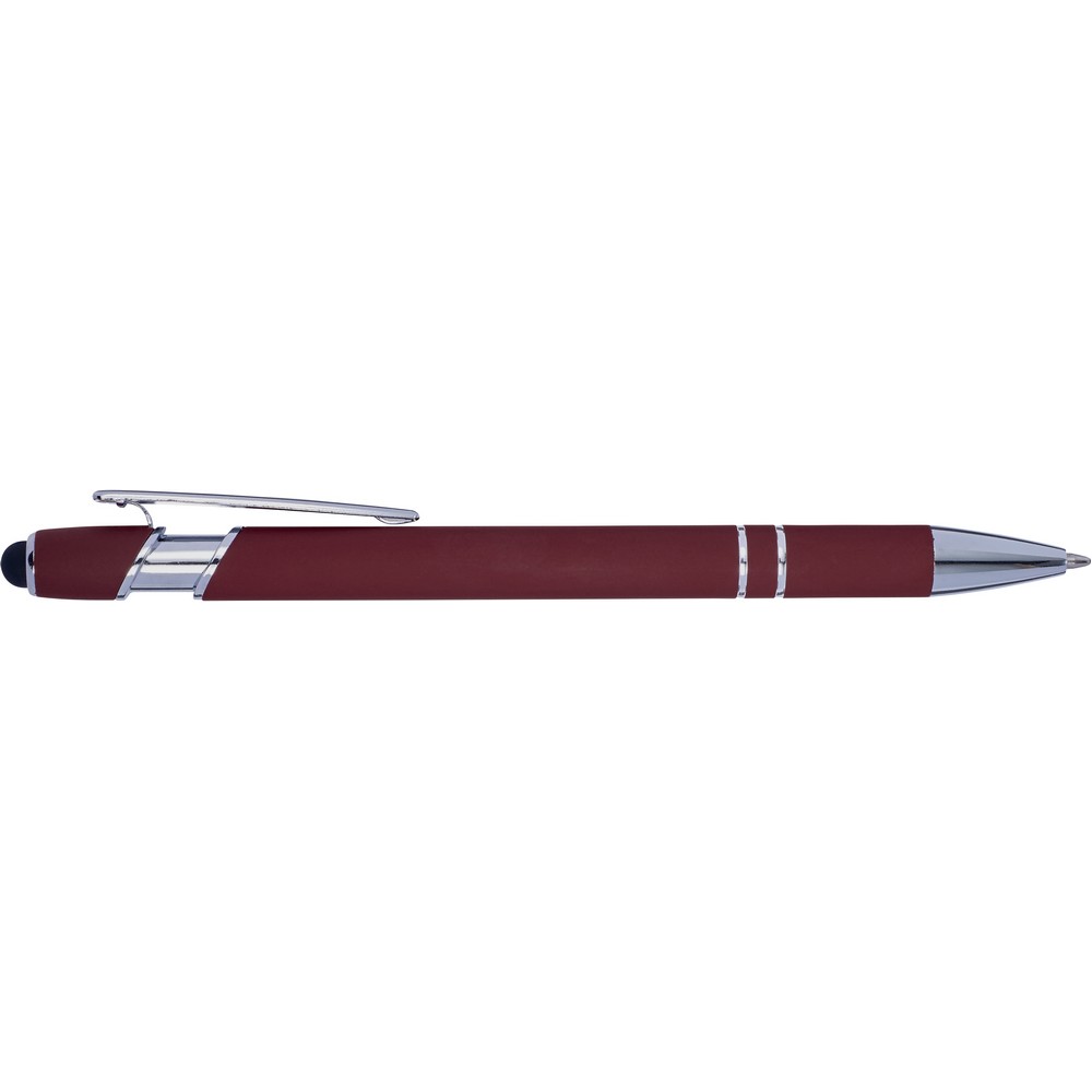 Długopis, touch pen z nadrukiem Twojego logo, materiał: aluminium, guma, kolor: czerwony Długopis, touch pen z nadrukiem Twojego logo, materiał: aluminium, guma, kolor: czerwony