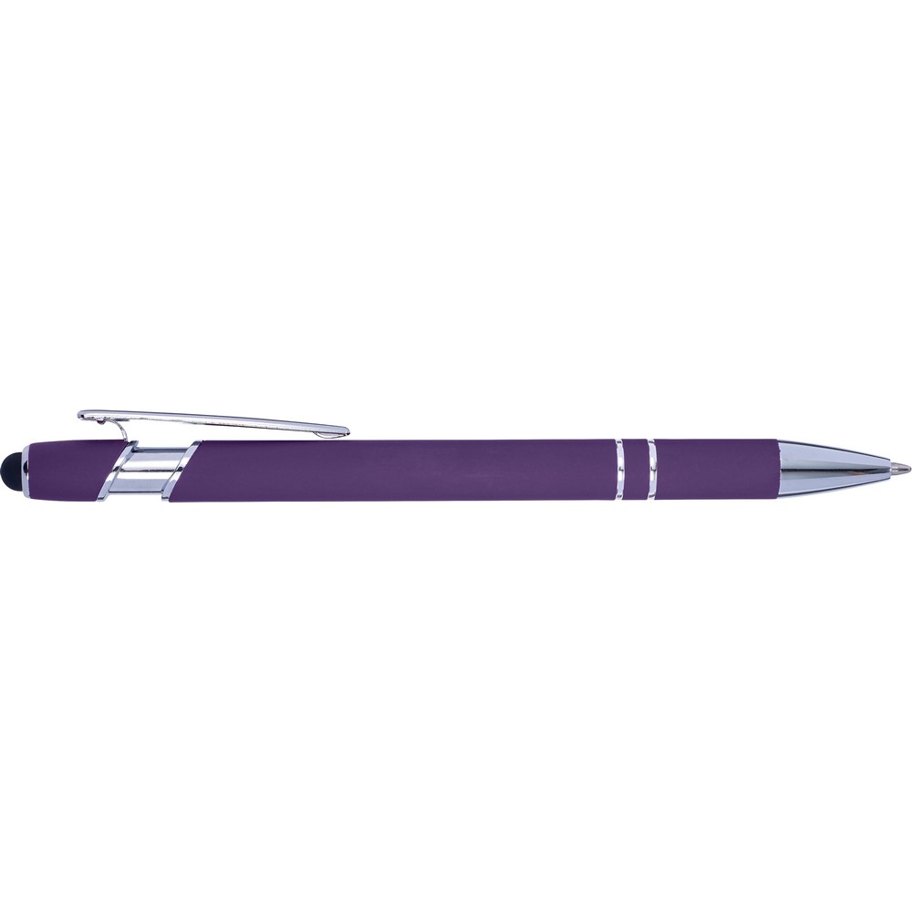 Długopis, touch pen z nadrukiem Twojego logo, materiał: aluminium, guma, kolor: fioletowy Długopis, touch pen z nadrukiem Twojego logo, materiał: aluminium, guma, kolor: fioletowy
