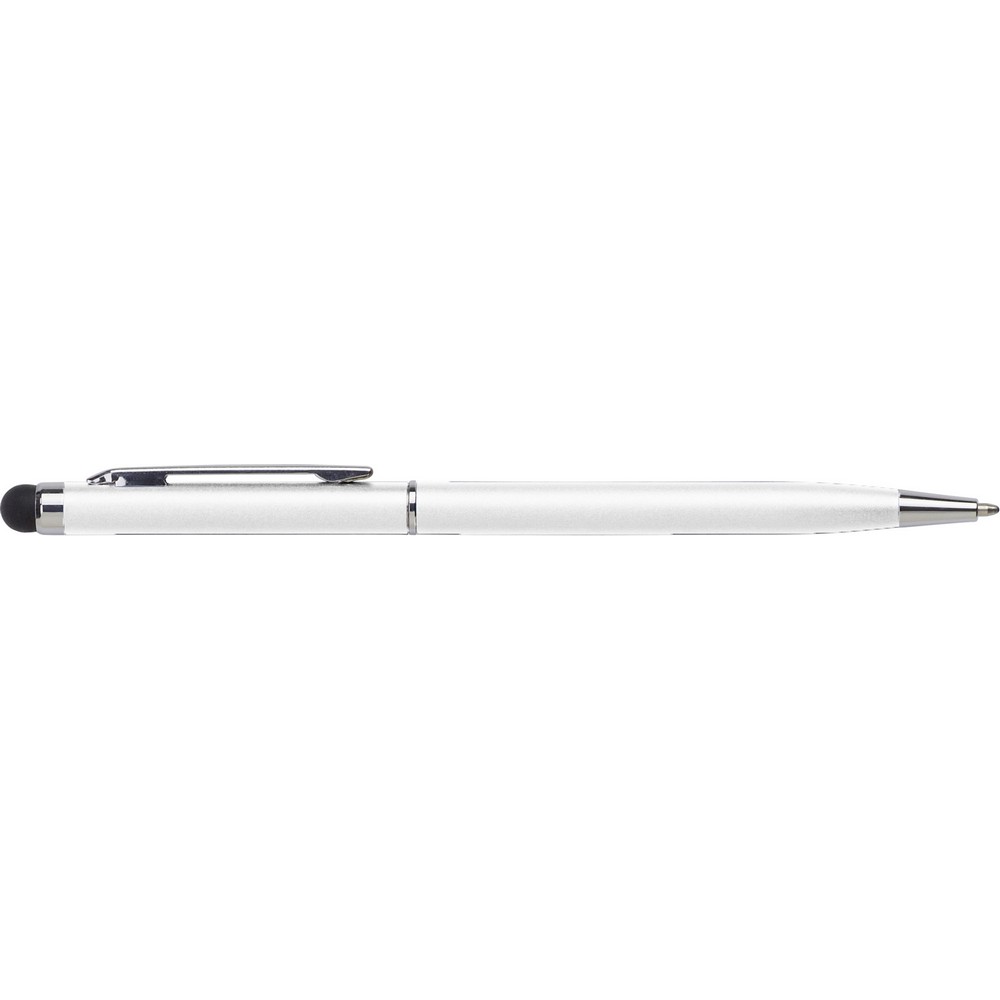 Długopis, touch pen z nadrukiem Twojego logo, materiał: metal, guma, kolor: biały Długopis, touch pen z nadrukiem Twojego logo, materiał: metal, guma, kolor: biały