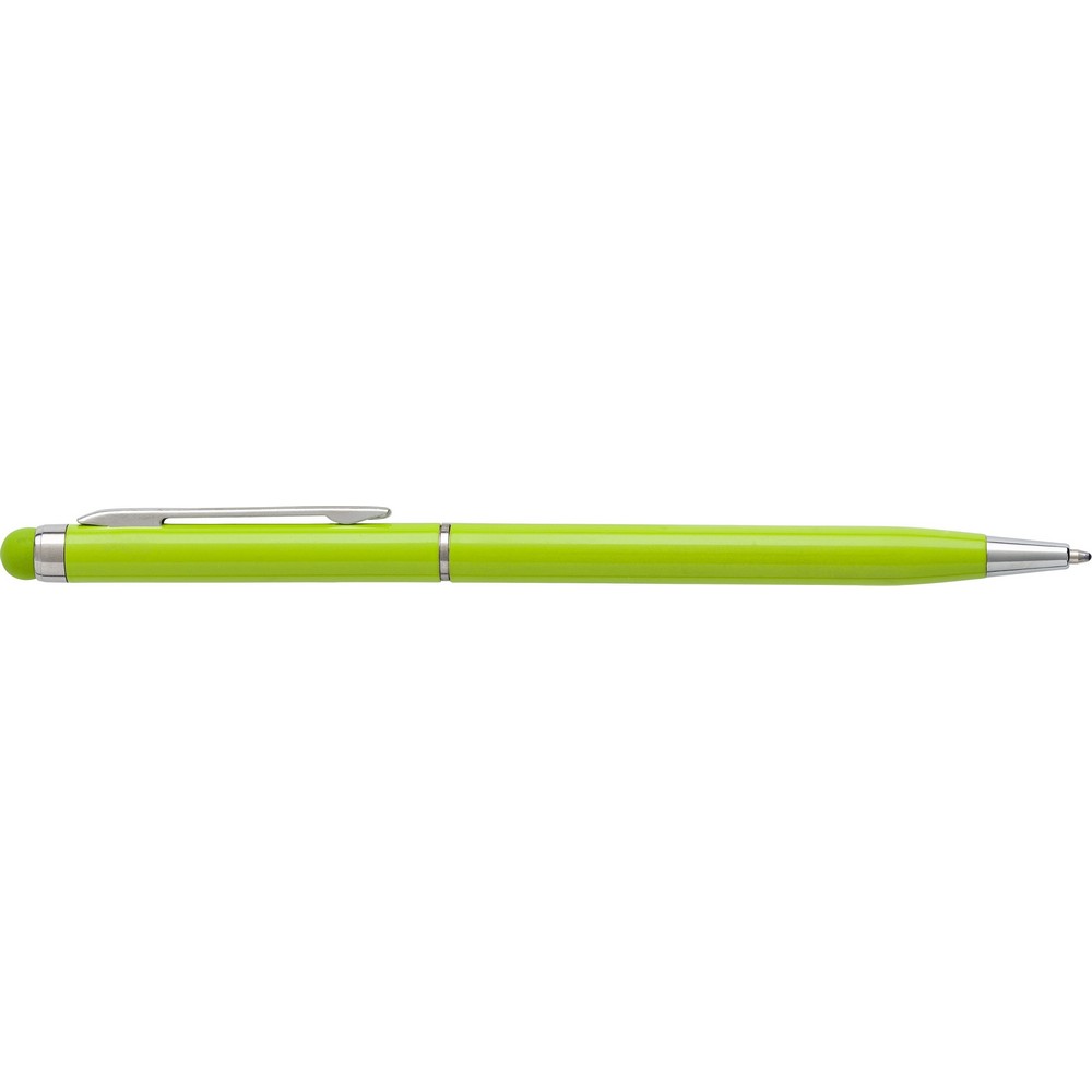 Długopis, touch pen z nadrukiem Twojego logo, materiał: metal, guma, kolor: jasnozielony Długopis, touch pen z nadrukiem Twojego logo, materiał: metal, guma, kolor: jasnozielony