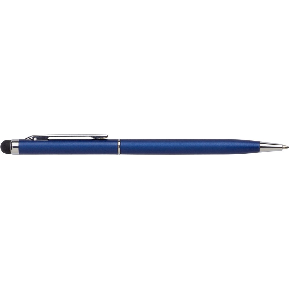 Długopis, touch pen z nadrukiem Twojego logo, materiał: metal, guma, kolor: niebieski Długopis, touch pen z nadrukiem Twojego logo, materiał: metal, guma, kolor: niebieski