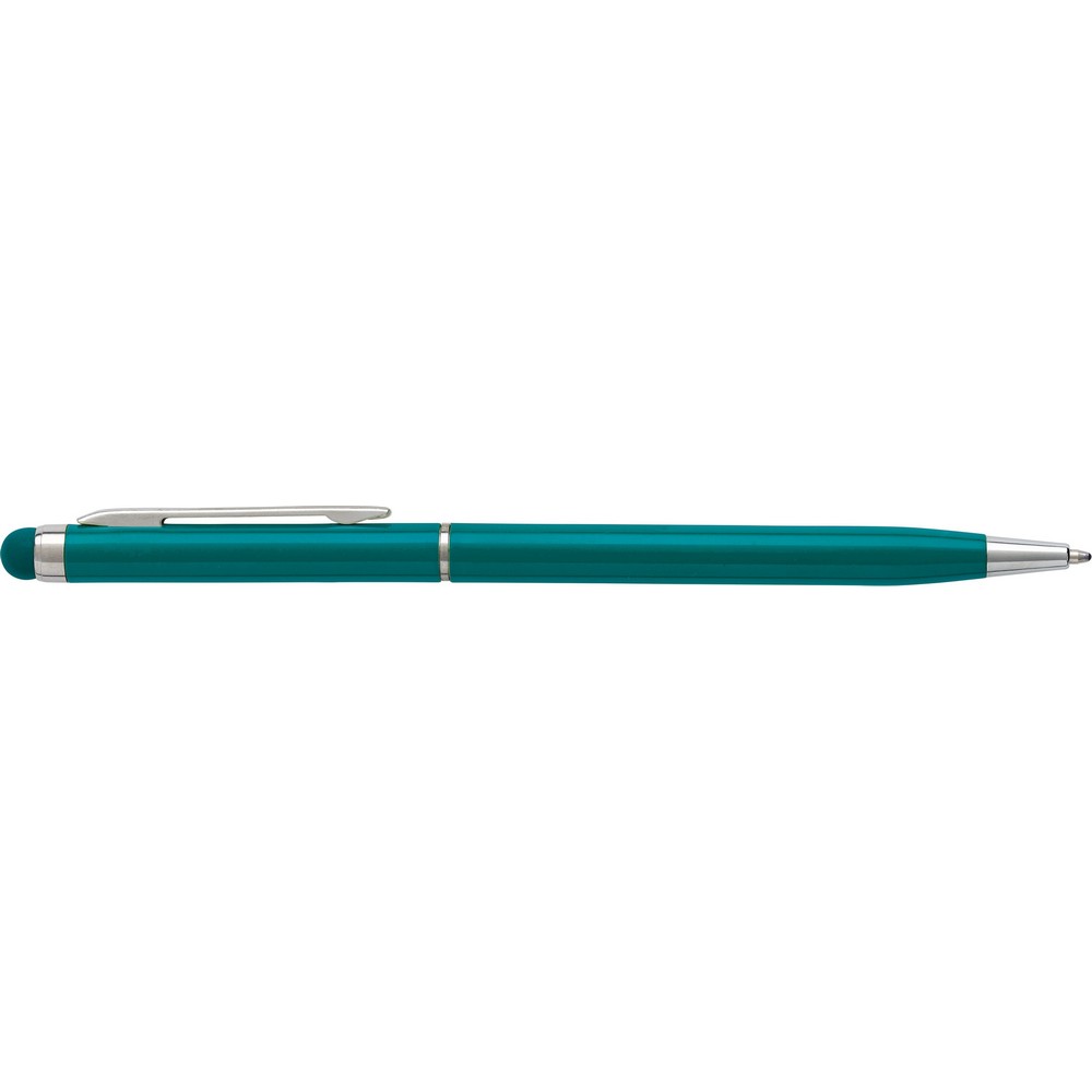 Długopis, touch pen z nadrukiem Twojego logo, materiał: metal, guma, kolor: błękitny Długopis, touch pen z nadrukiem Twojego logo, materiał: metal, guma, kolor: błękitny