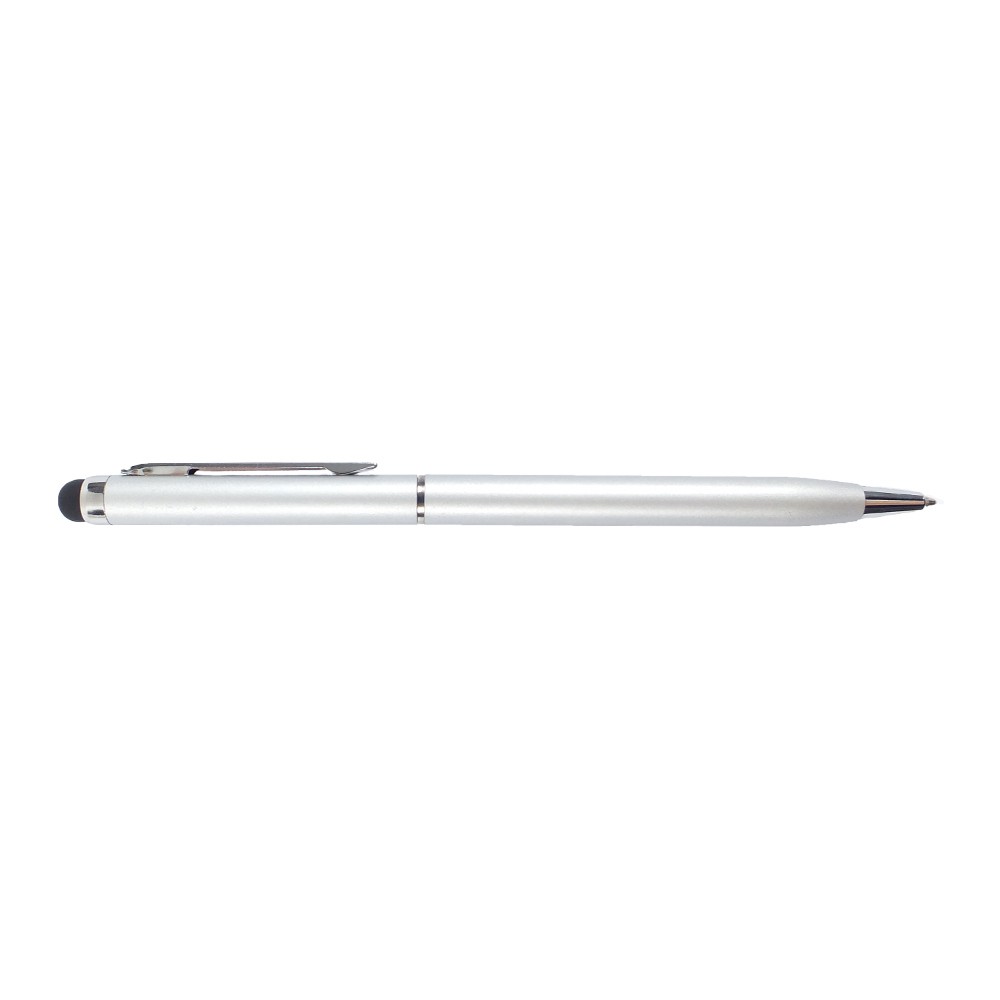 Długopis, touch pen z nadrukiem Twojego logo, materiał: metal, guma, kolor: srebrny Długopis, touch pen z nadrukiem Twojego logo, materiał: metal, guma, kolor: srebrny