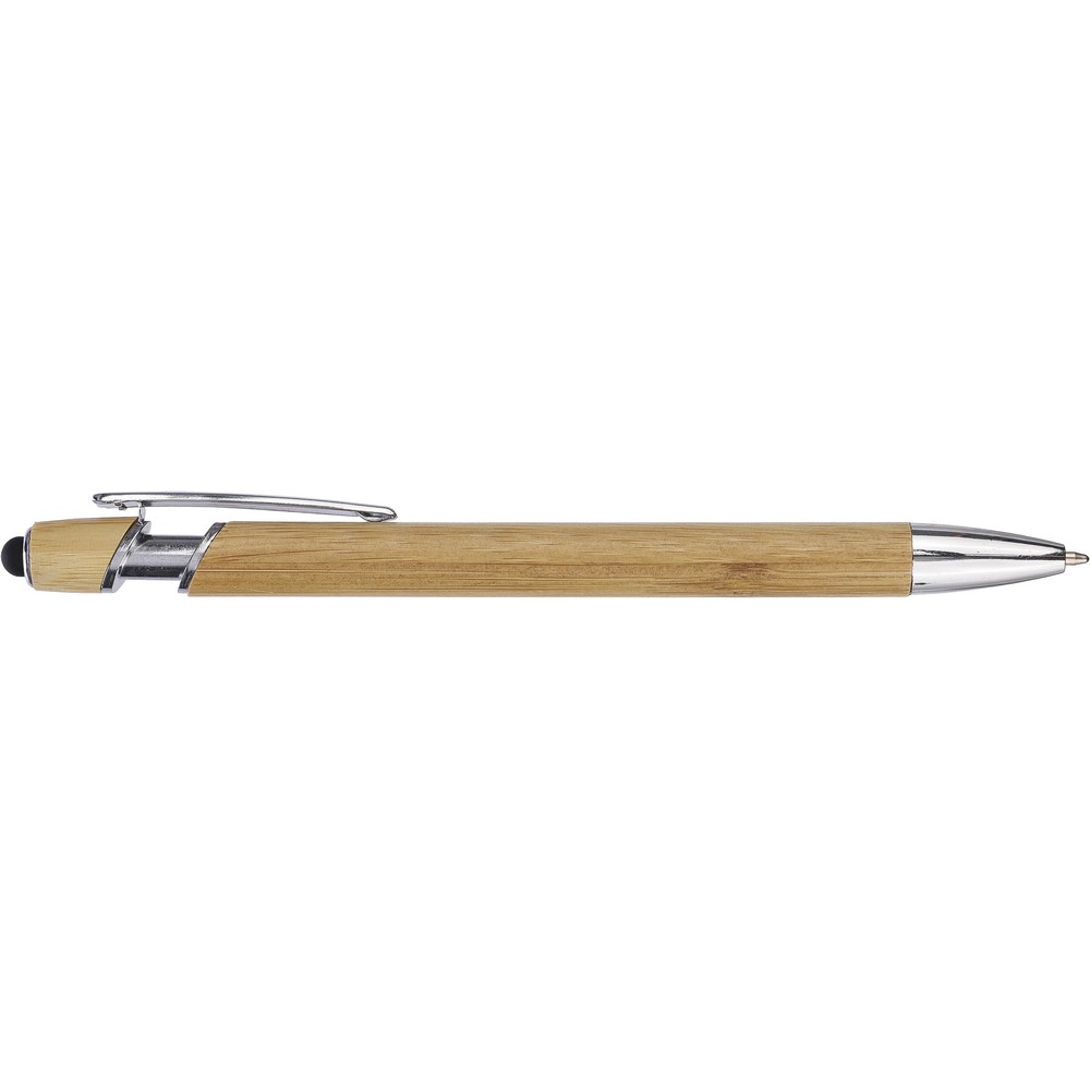 Bambusowy długopis, touch pen z nadrukiem Twojego logo, materiał: bambus, kolor: czarny Bambusowy długopis, touch pen z nadrukiem Twojego logo, materiał: bambus, kolor: czarny