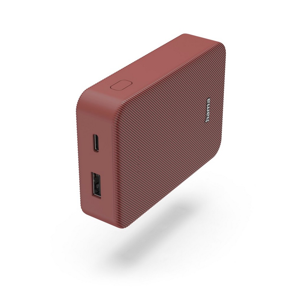 Power bank 10000 mAh Hama Power Pack z nadrukiem Twojego logo, materiał: plastik, kolor: czerwony Power bank 10000 mAh Hama Power Pack z nadrukiem Twojego logo, materiał: plastik, kolor: czerwony