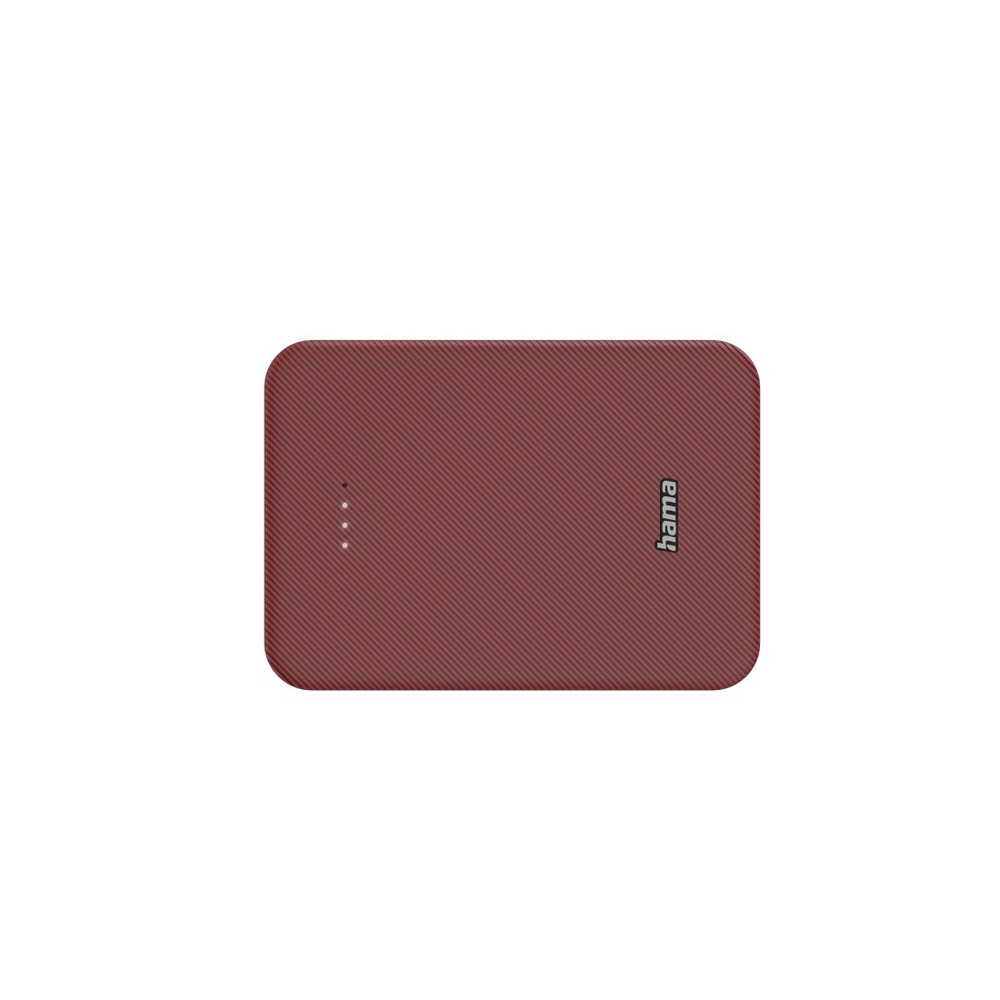 Power bank 10000 mAh Hama Power Pack z nadrukiem Twojego logo, materiał: plastik, kolor: czerwony Power bank 10000 mAh Hama Power Pack z nadrukiem Twojego logo, materiał: plastik, kolor: czerwony