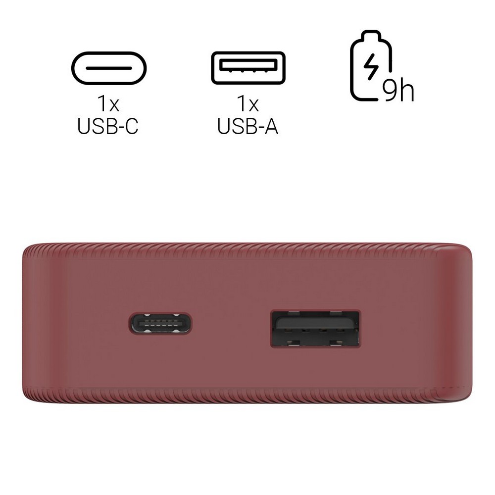 Power bank 10000 mAh Hama Power Pack z nadrukiem Twojego logo, materiał: plastik, kolor: czerwony Power bank 10000 mAh Hama Power Pack z nadrukiem Twojego logo, materiał: plastik, kolor: czerwony