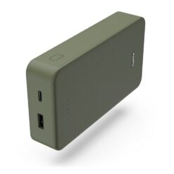 Power bank 20000 mAh Hama Power Pack z nadrukiem Twojego logo, materiał: plastik, kolor: zielony